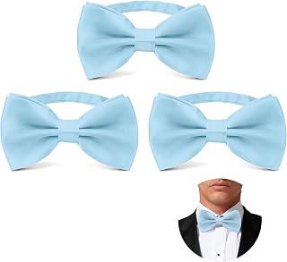 3pcs Bow Tie, Bow Ties for Men, Pre Tied Bow Ties for Men, Adjustable Bowtie for Wedding, Party, Graduation