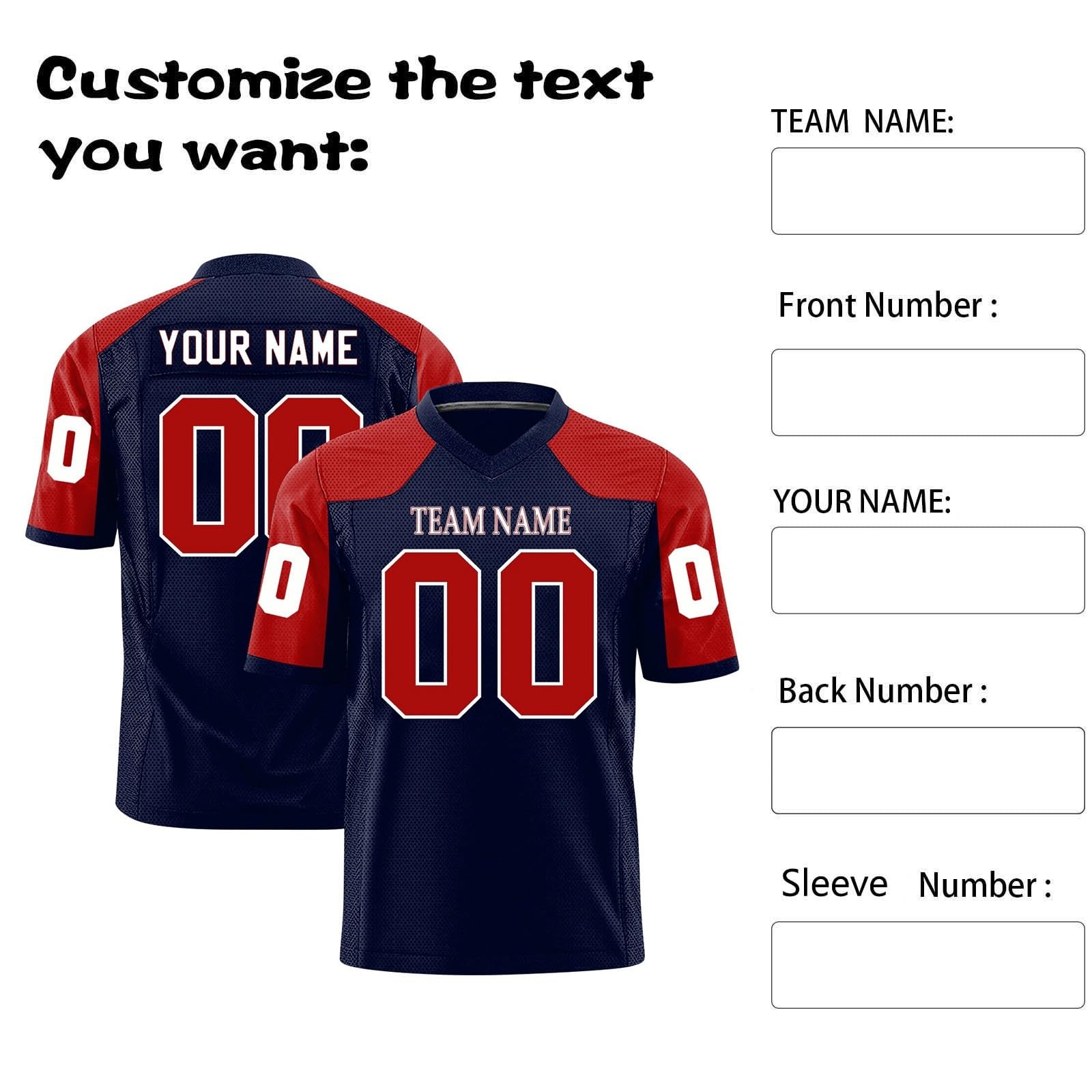 Maglietta T-Shirt Uomo Sportiva Personalizzata con Nome Numero, Magliette da Football Americano per Uomo/Donna/Bambini