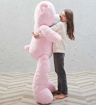 160 cm Bow Tie Plush Bear-Giant Boy-Special Gift for Lover - Local (PINK)