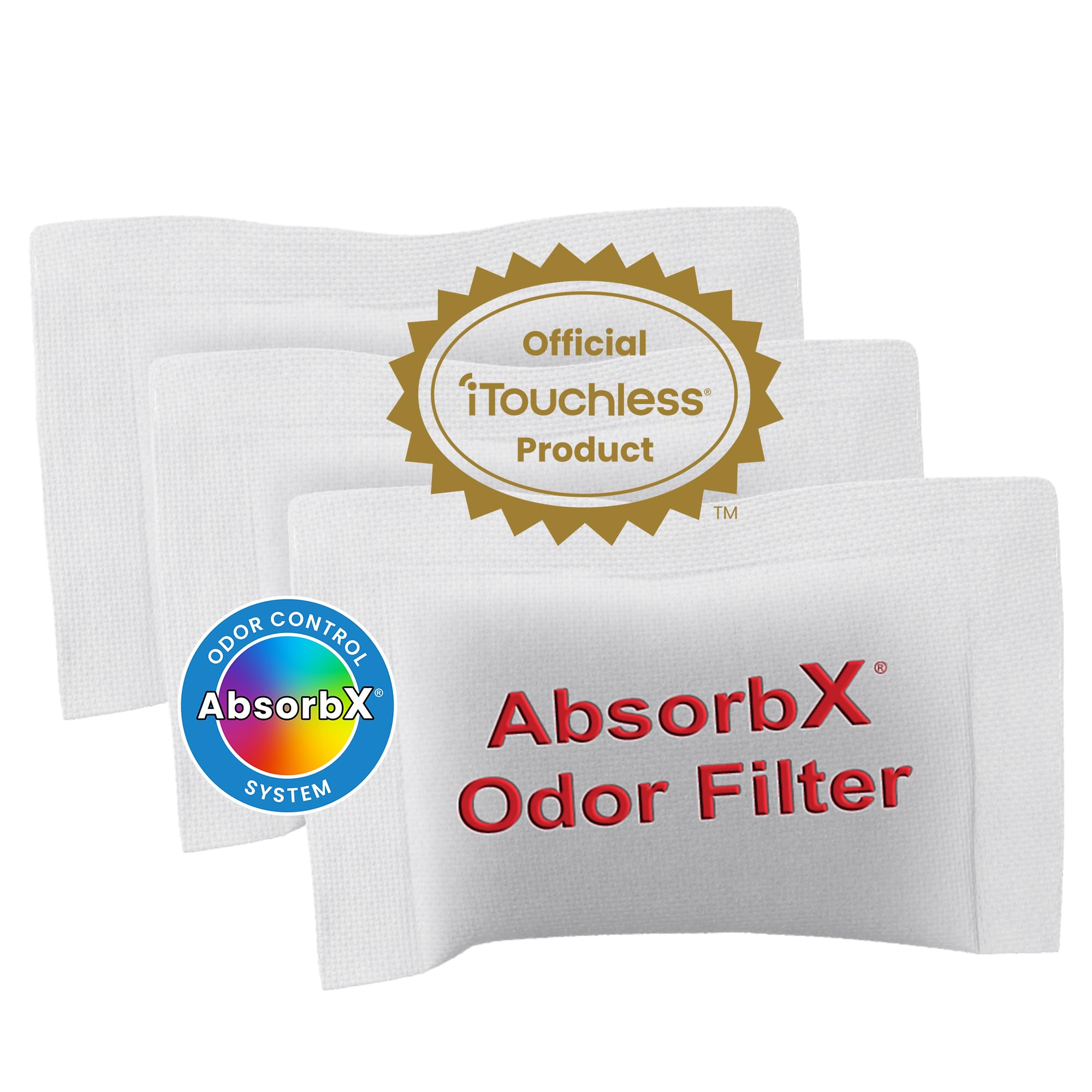 iTouchless AbsorbX Koku 3'lü Paket Çöp Kokularını Emer, Doğal Aktif Karbon Teknolojisi, Biyobozunur - 8 Gal ve Daha Büyük Çöp Koku Giderici, Filtreler