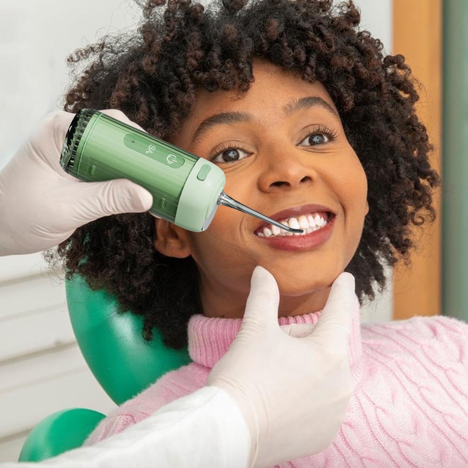 Idropulsore Dentale Irrigatore Elettrico Senza Fili | Idropulsore senza fili con batteria ricaricabile per adulti, bambini, donne, viaggi, casa, scuola, palestra, vacanze,