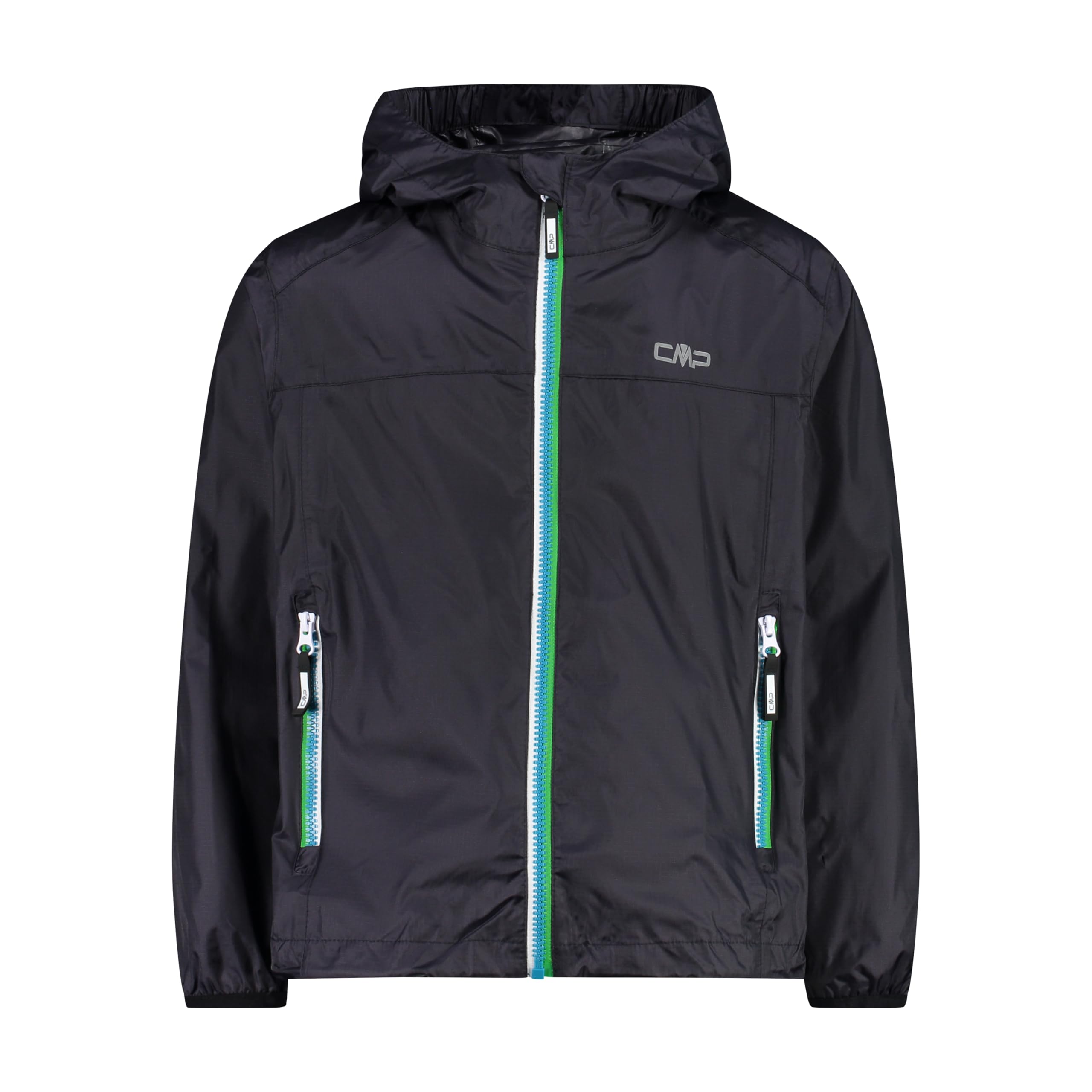 CMP - Kid Jacket Rain Fix Hood, Anthracite, 176