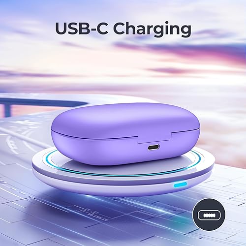 Miniatura 5 de Auriculares inalámbricos con cancelación activa de ruido, auriculares Bluetooth de 90 horas de reproducción, auriculares con pantalla estéreo de