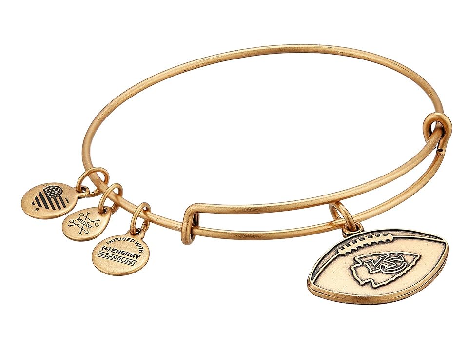 

Alex and Ani NFL Kansas City Chiefs Football Bangle (Rafaelian Gold) Charms Bracelet