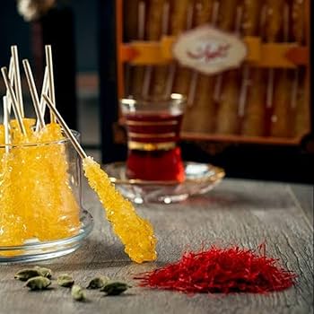 Amazon.co.jp: 20 Pcs 500g Saffron Rock Candy for Tea Coffee