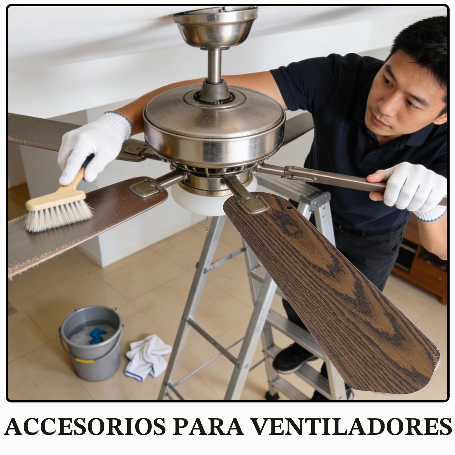 VALICLUD 5 Piezas Aspas para Ventilador de Techo Recambio Resistente y Ligero, Accesorios para Ventiladores Diseño y Fácil Instalación