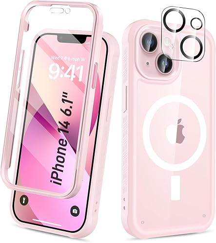 Miniatura 25 de Funda para iPhone 15 de cuerpo completo, protector de pantalla integrado, con protector de lente de cámara, [antiamarilleamiento], funda protectora