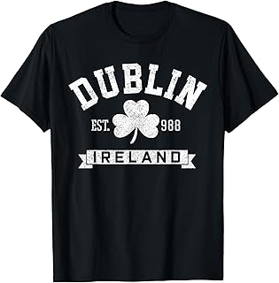 Dublin Ireland Est 988 Shamrock St. Patricks Day T-Shirt