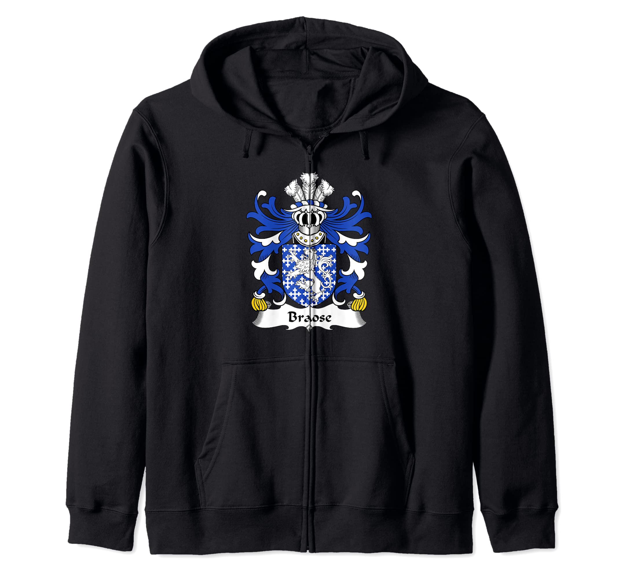Braose Coat of Arms - Family Crest Zip Hoodie