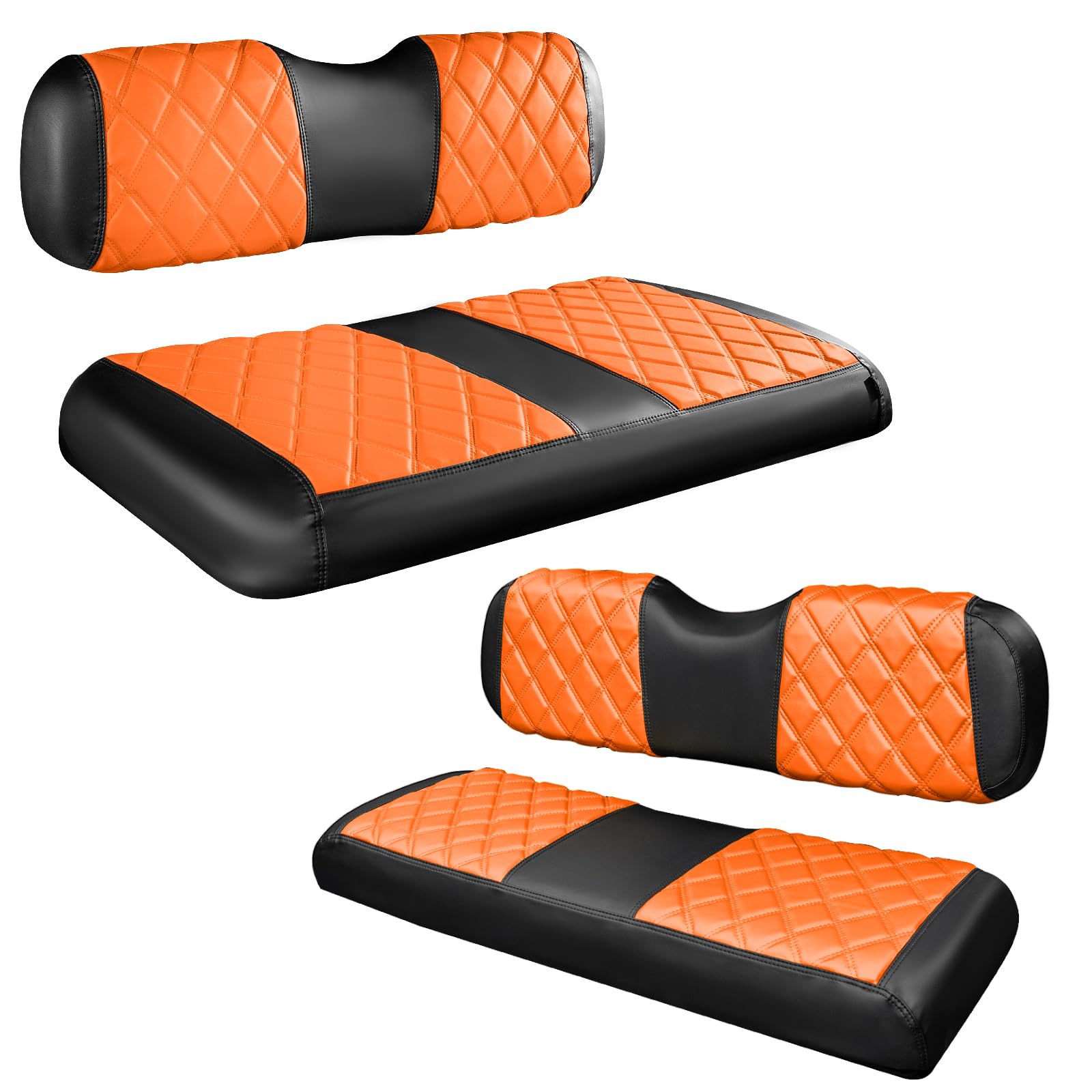NOKINS Golf Cart Diamond Seat Covers 4-Piece for EZGO TXT 1994-2013