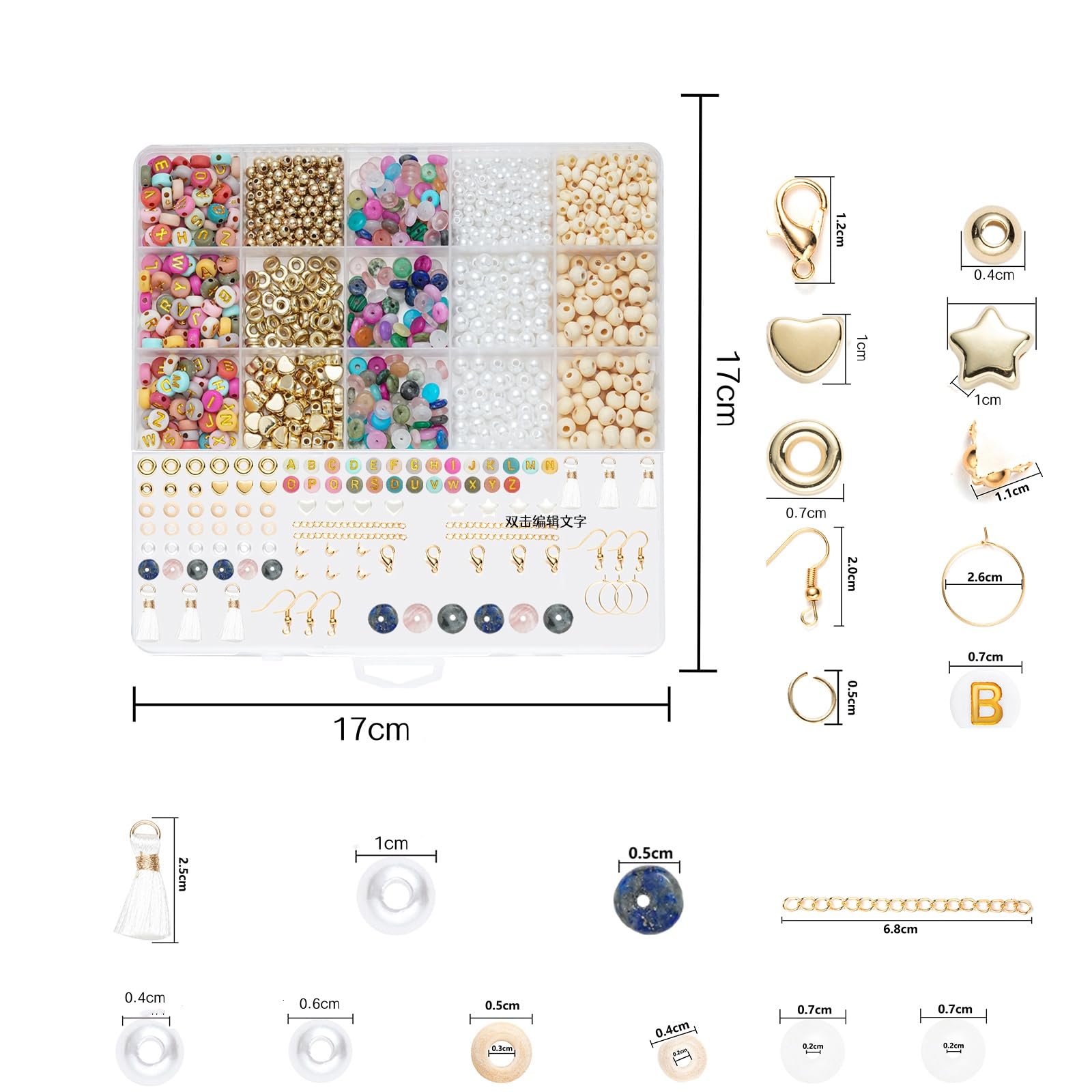 Xylise Kit per la creazione di braccialetti fai da te per ragazze, kit per la creazione di gioielli con perline, kit per braccialetti dell'amicizia con lettere, perline per la creazione di gioielli