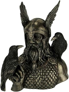 Veronese Odin Norse God with Ravens Statue Sculpture Figurine