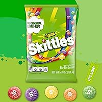Vista 4 de Skittles Bite Size Candy, Sours, 5.7 Ounce Bag
