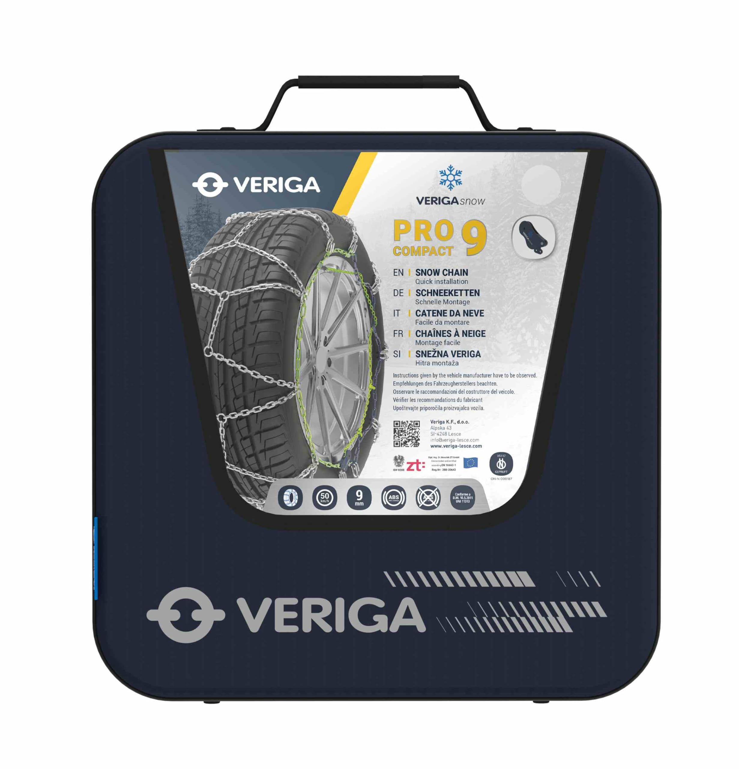 VERIGA 43092 Pro Compact 9 – 140 Chaînes pour Conditions d'impact.