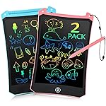 EooCoo Toddler Toys, LCD Writing Tablet for Kids 2 Pack, Kids Stocking Stuffers Toddler Travel Essentials Drawing Pad, No Mess Coloring Books, Road Trip Activities, Age 3-5 Boy Girl Gifts - 8.5 Inch