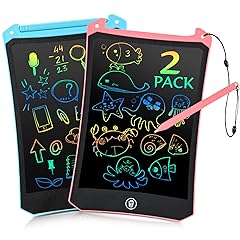 EooCoo Toddler Toys, LCD Writing Tablet for Kids 2 Pack, Drawing Pad for Kids, Toddler Travel Essentials, No Mess Coloring Books, Road Trip Activities, Age 3-5 Boys Girls Gifts - 8.5 Inch