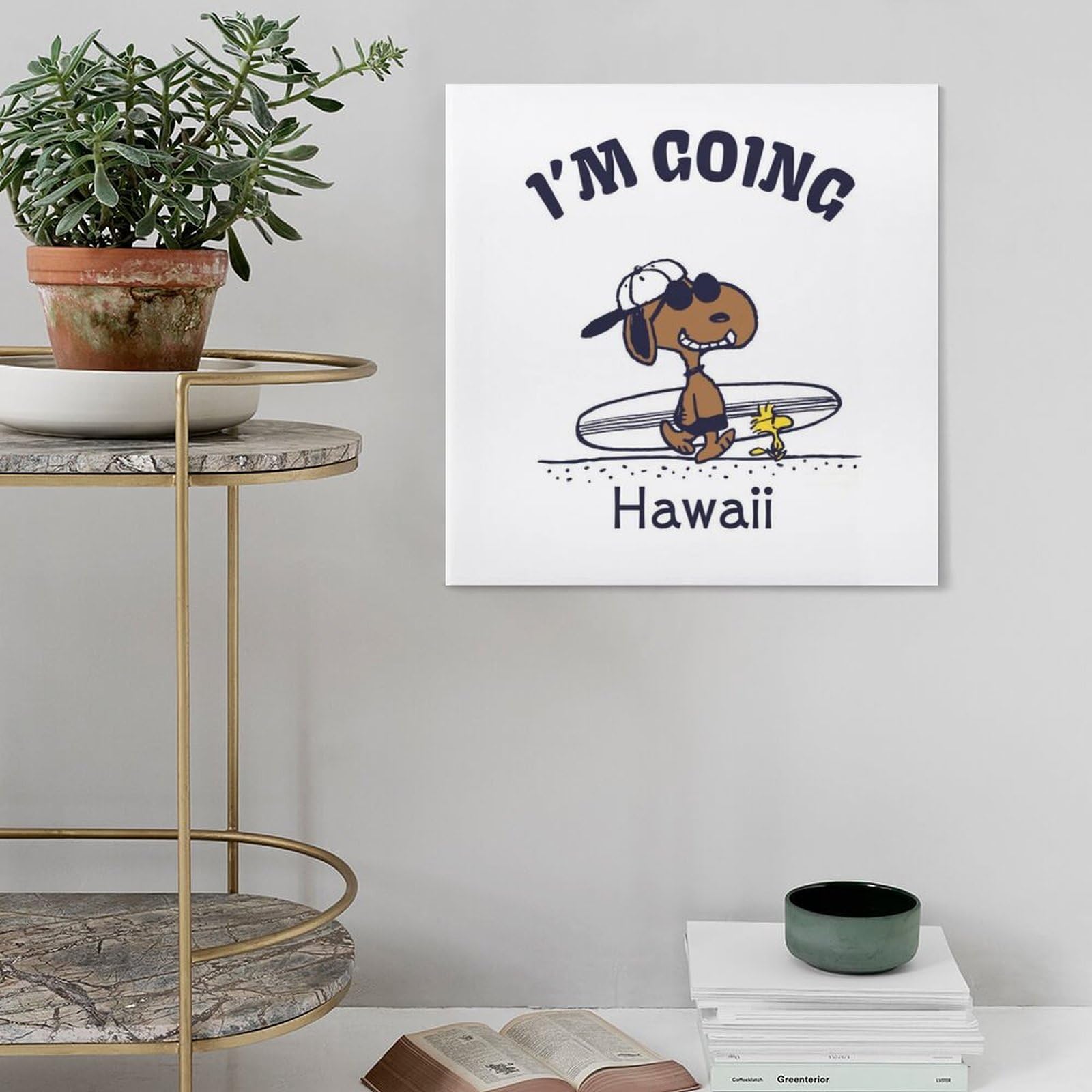 ハワイ限定日焼けスヌーピー キャンバスウォールアート アロハ ハワイ限定日焼けスヌーピー キャンバスウォールアート アロハ