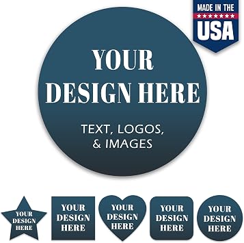 VulgrCo Vinyl Label Custom Stickers for Business Logo, Waterproof & Dishwasher Safe Personalized Labels Stickers, Durable Customized Labels for Branding & Events, 1-4 Inch Sizes - Made in USA