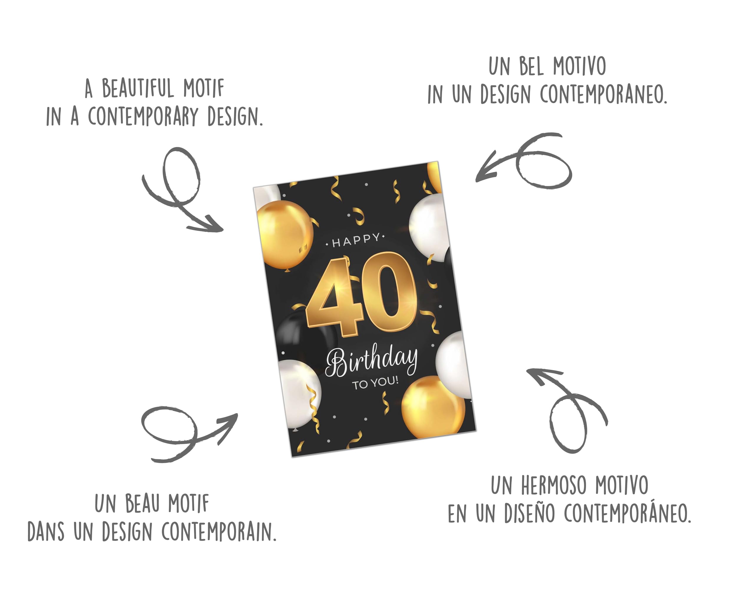 Tovagliolini Di Carta Happy 40th Birthday | Confezione Da 16 Pezzi | Decorazione Festa Compleanno 40 Anni