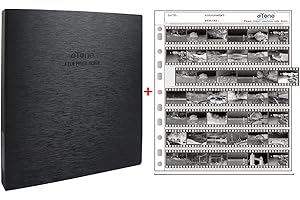 eTone Archival Methods 35221 Page Preservers Sleeves with Film Album Collection Ring Binder (50x135)