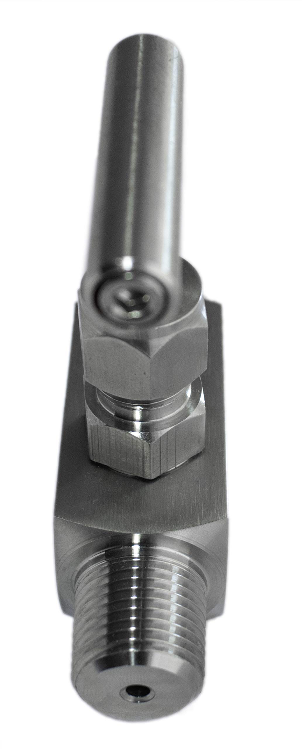 ZAES - Valvola a spillo 1/2 "BSP Maschio - Femmina Acciaio Inox AISI 316L PTFE 6000 PSI (413 Bar) alta pressione, valvola di intercettazione con filettatura interna, valvola di regolazione