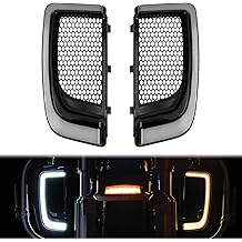 LED Lower Fairing Lights with Turn Signals Running Light for Motorcycle Accessories Fit for Harley Road Glide Street Glide Electra Glide Ultra Limited 2014-2023 Black Grills Grayish Lens