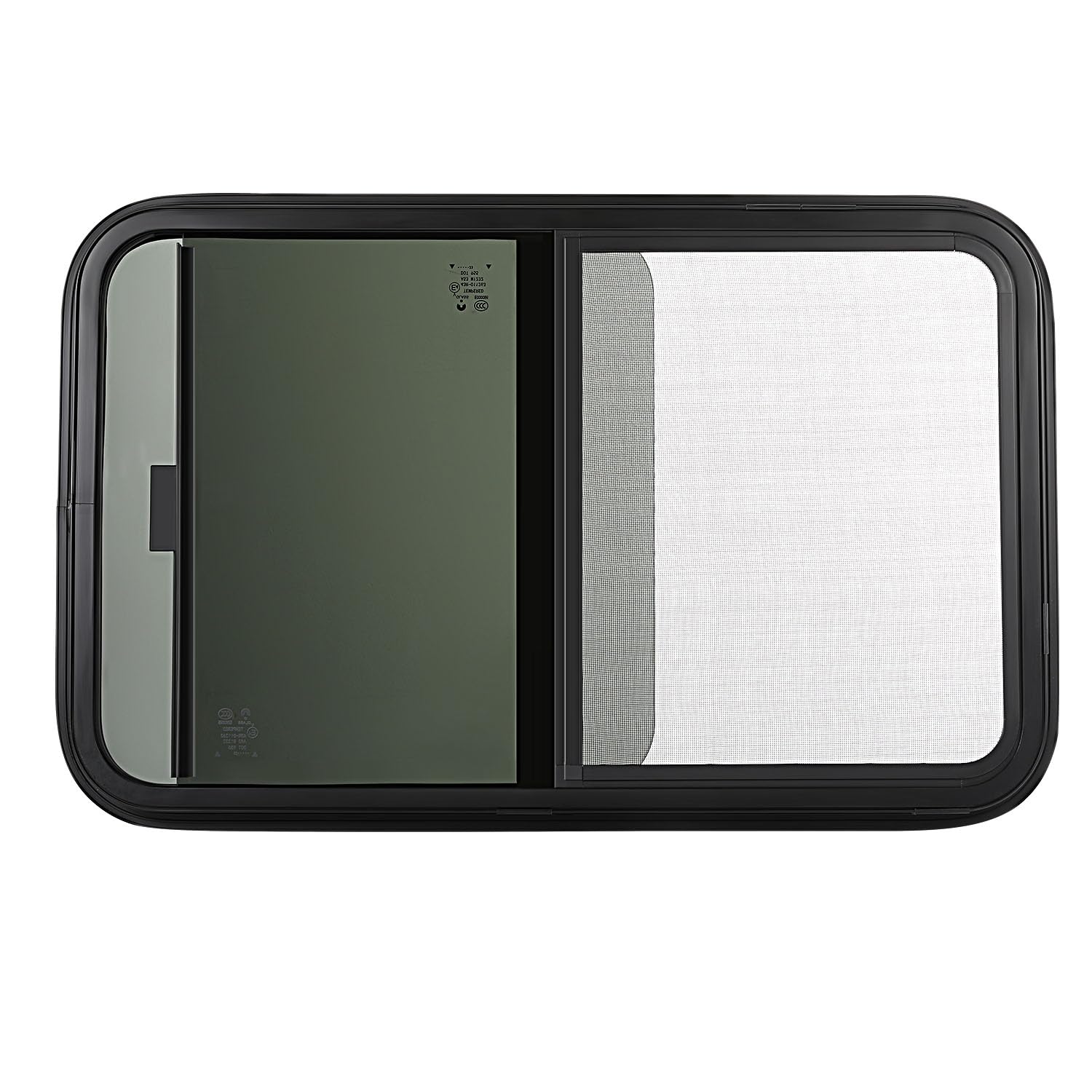 Wohnwagen Fenster 800x500 mm Camper Fenster mit Fliegengitter Caravan Seitenfenster Push Up Ausstellfenster Insektenschutz Sonnenschutz Fliegengitter Wohnwagenfenster für RV Wohnmobil Caravan