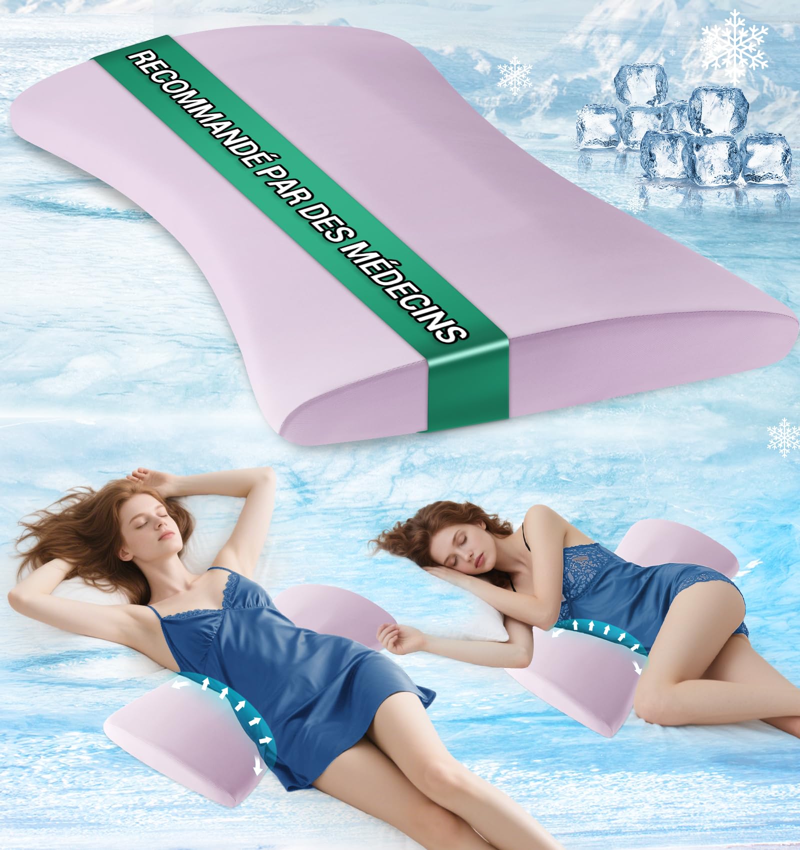 Soulagement du bas du dos grâce au coussin lombaire ergonomique et frais
