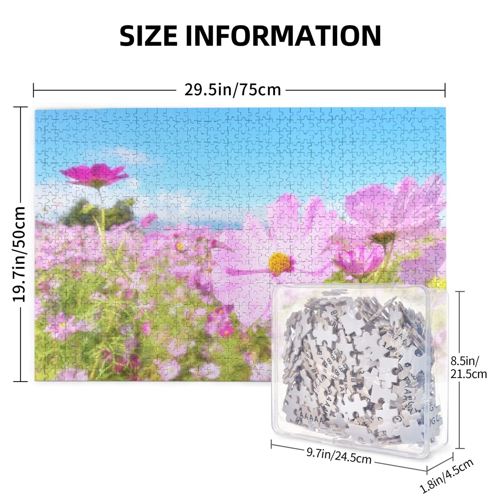 Amazon.co.jp: 1000ピース ジグソーパズル パズル 青空とピンク