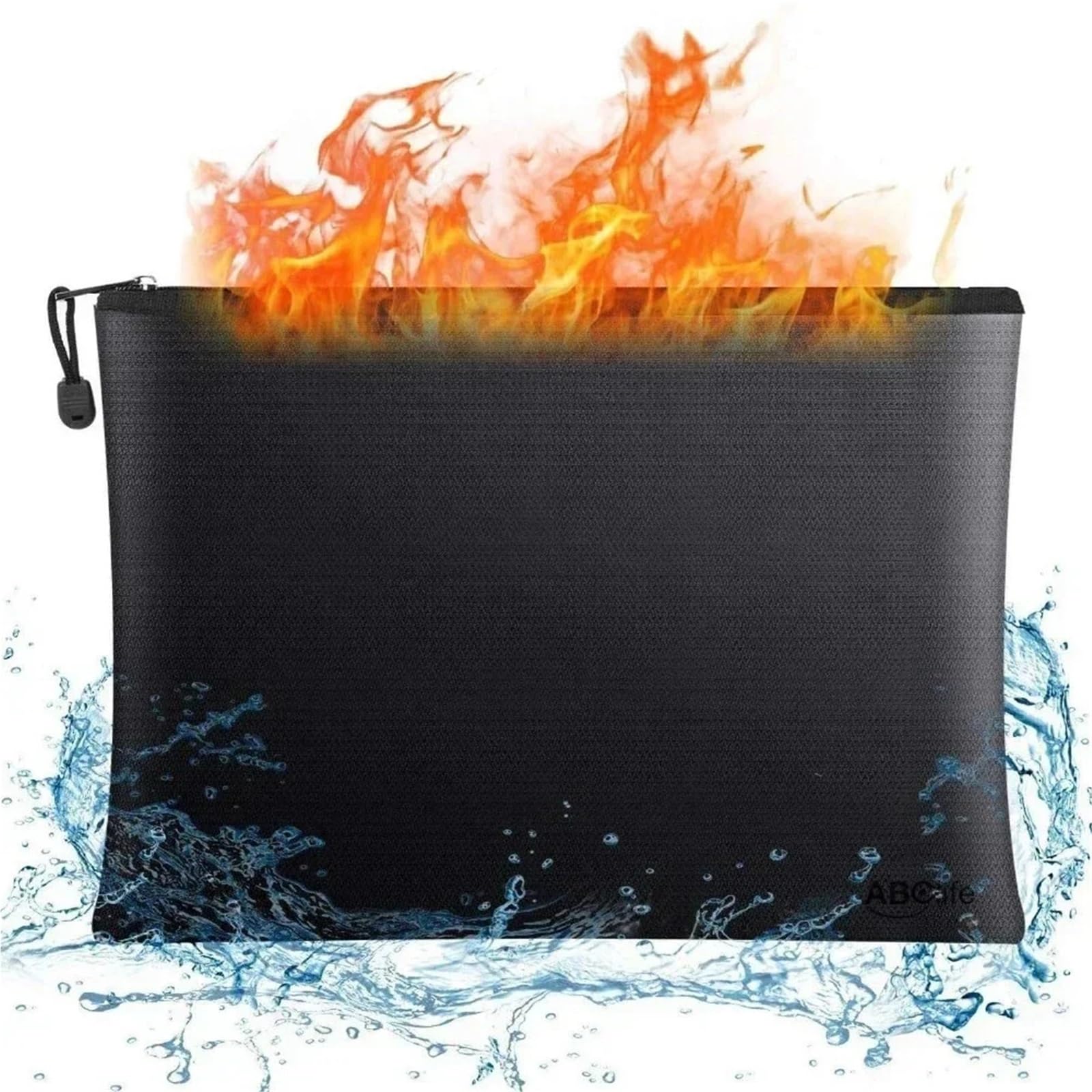 Borsa portadocumenti ignifuga, custodia sicura, borsa portasoldi ignifuga e impermeabile con cerniera per Documenti Passaporto