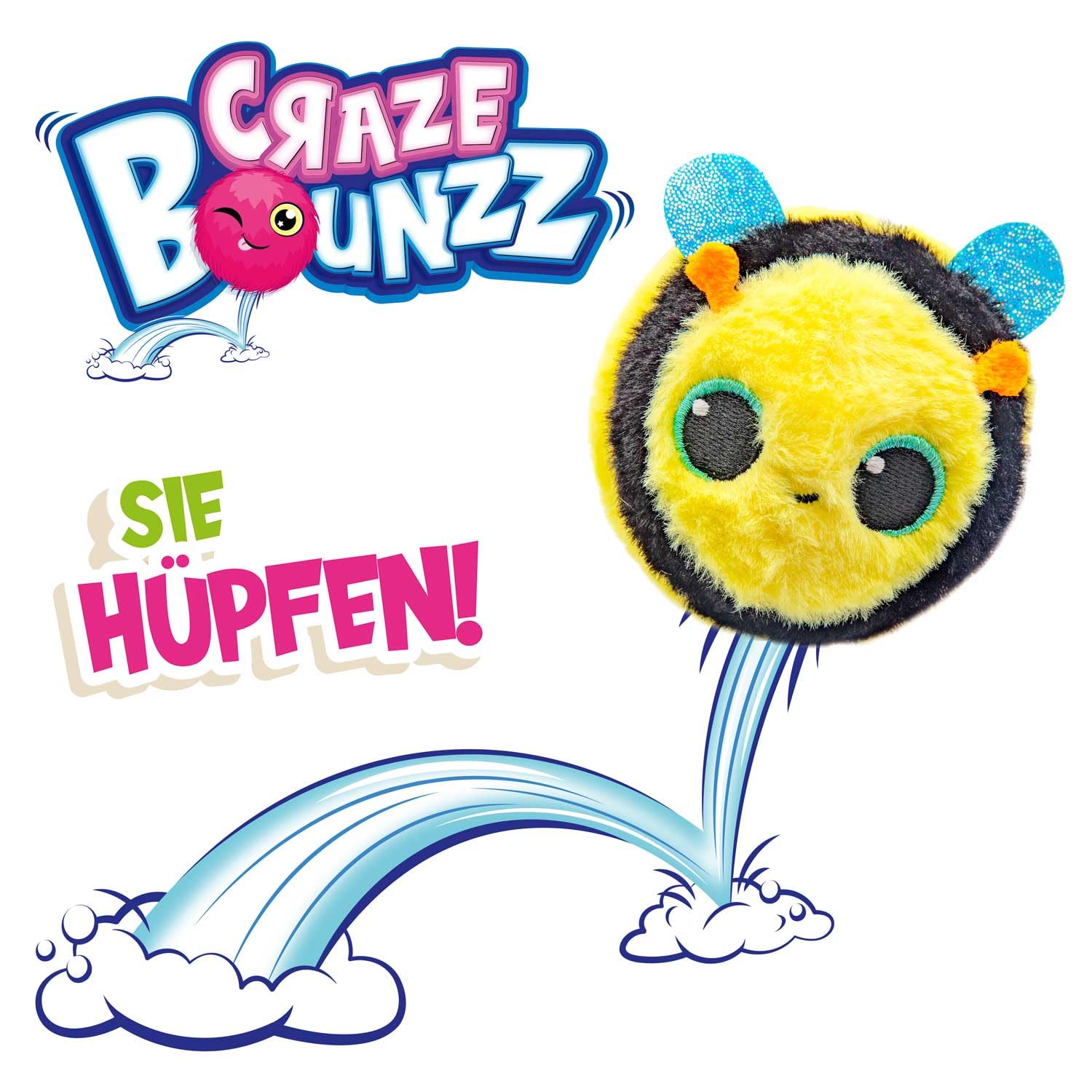 CRAZE BOUNZZ Kawaii Plushies Trio, 3-Pack Plushy Stuffed Animal Cuddly Toys,Soft Toy Set including Bouncy Ball Play, Nova - Image 3