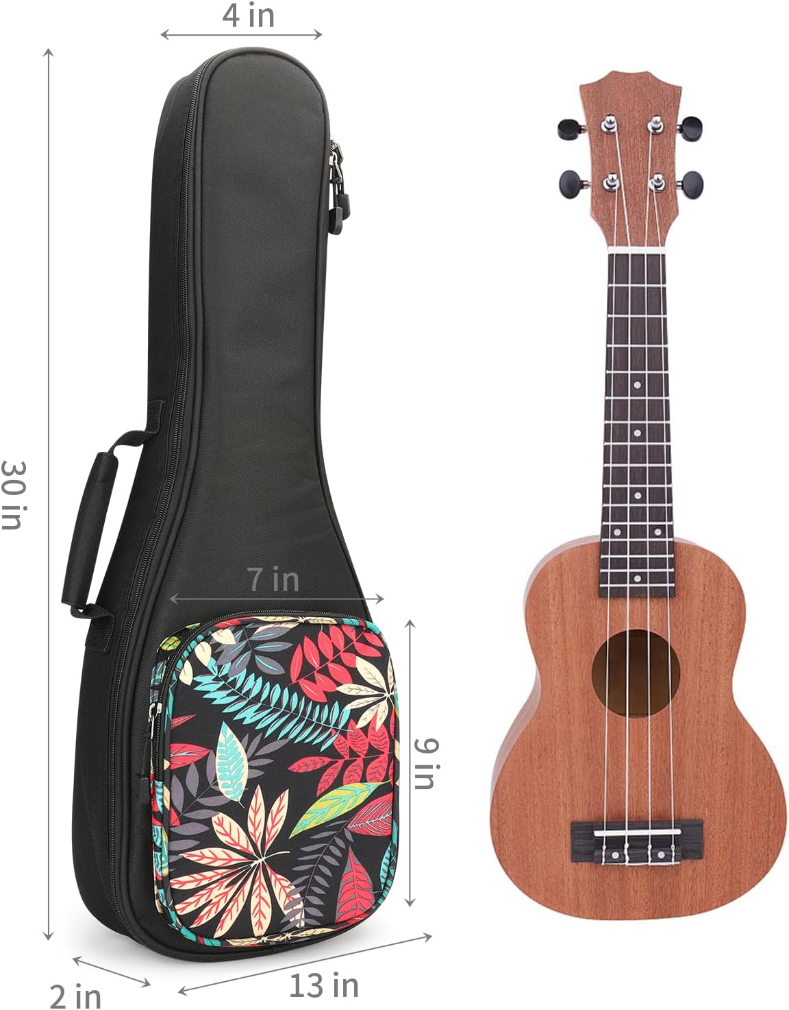 MUINS Ukulele Case,30 Inch Baritone Ukelele Uke Case bag soft image 3
