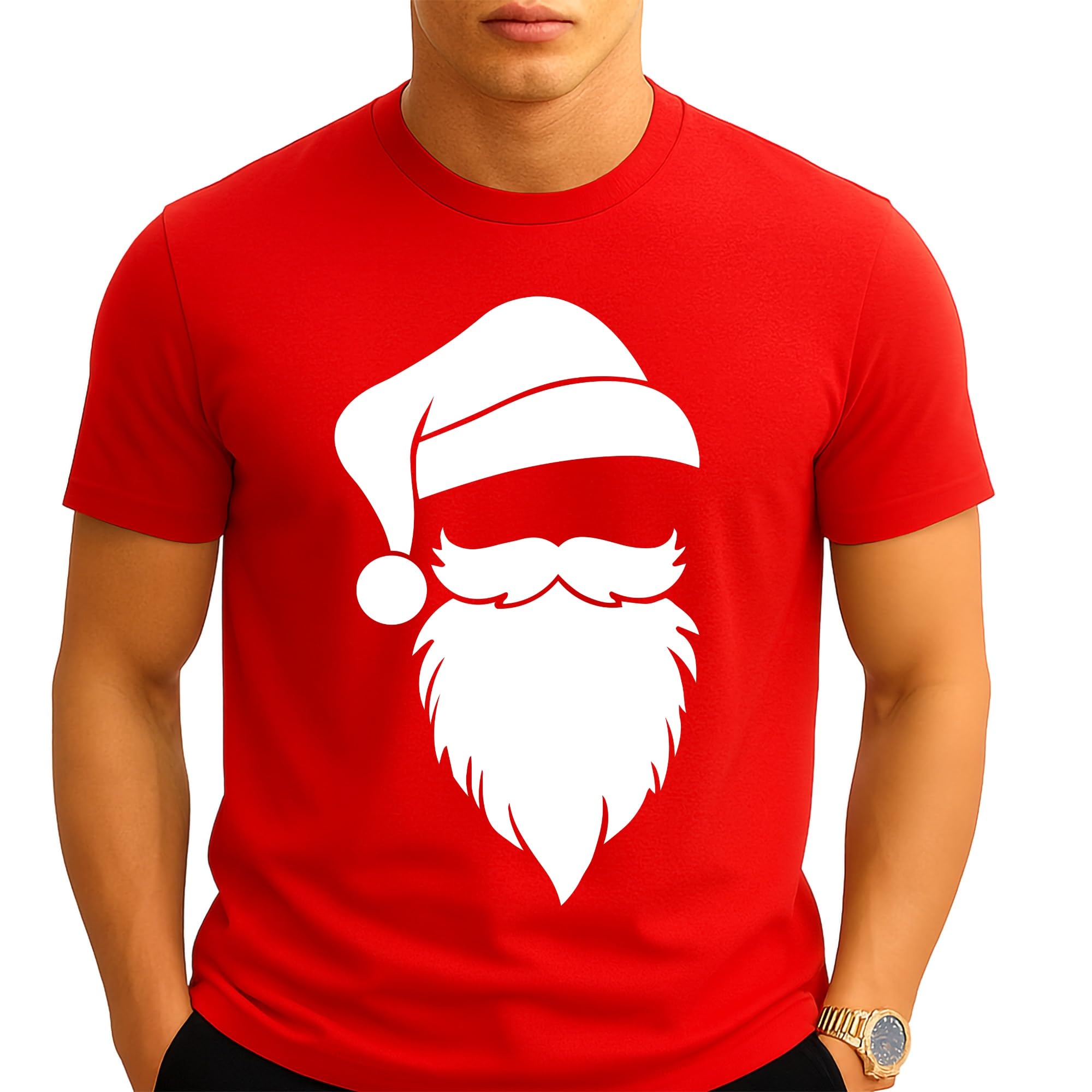 Santa Claus Face Christmas Men's T-Shirt