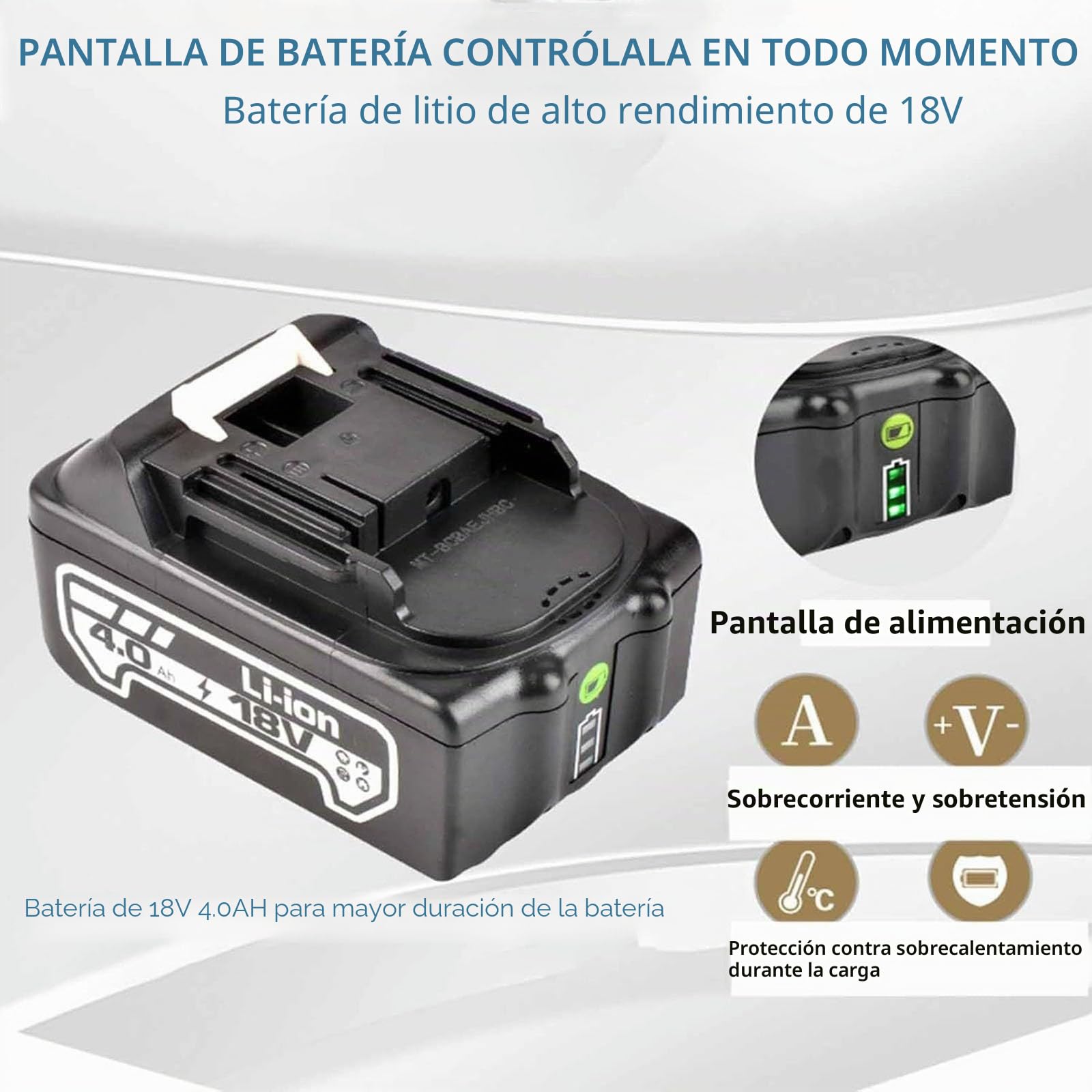 Herramienta de crimpado hidráulico recargable de 10 a 300 m², herramienta de crimpado hidráulica eléctrica con 12 pares de troqueles, crimpadora de cable alimentada por batería para terminal de cobre