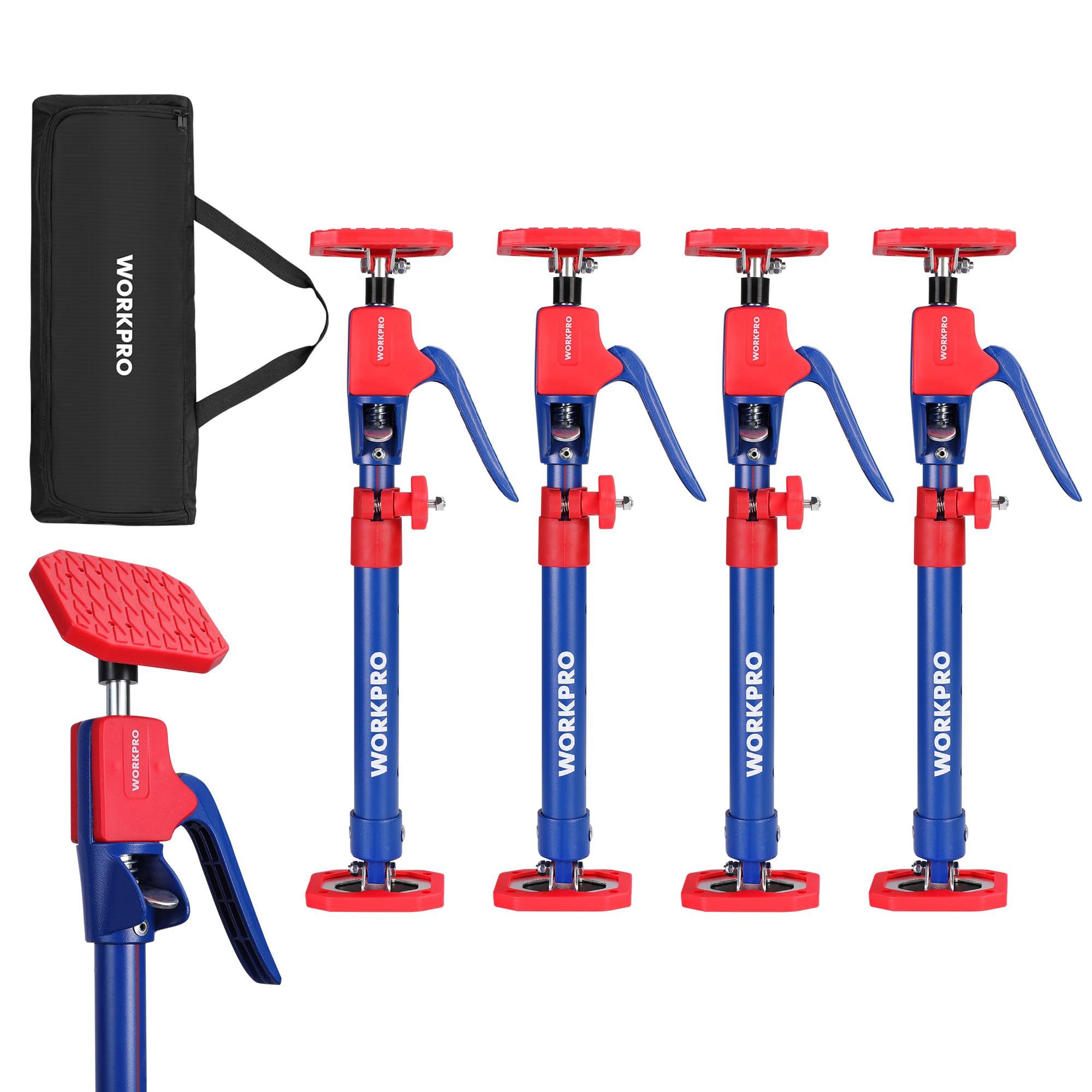 WORKPRO Cabinet Jacks, 18-1/2" to 29-1/2" Adjustable Support Pole, 4-Pack