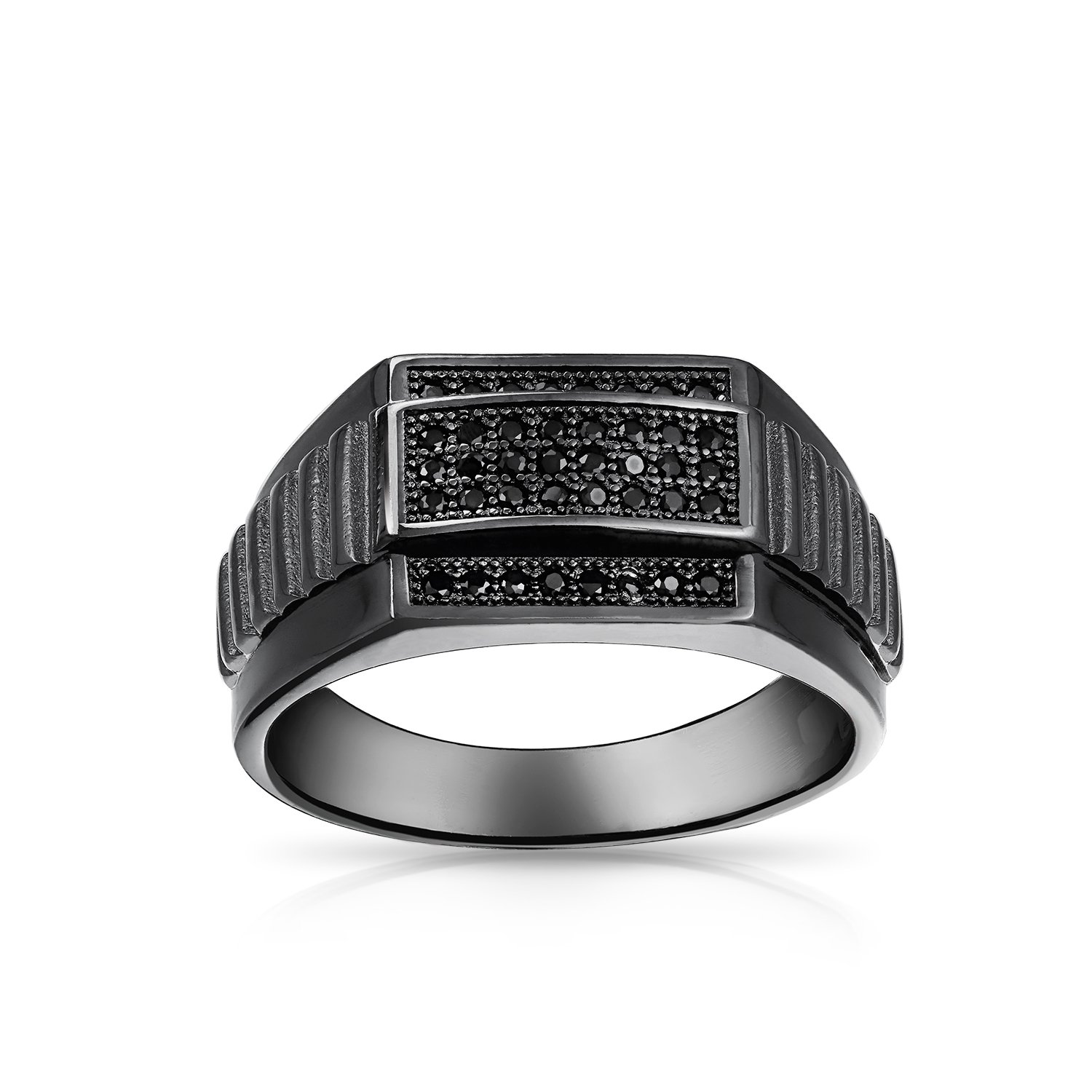 Personalizza Anello Solitario Unisex con Taglio Geometrico Triangolo Quadrato Princess AAA CZ per Donna Taglie Forti Uomo Fidanzamento Matrimonio Fascia Larga per Uomo in Argento Sterling 925