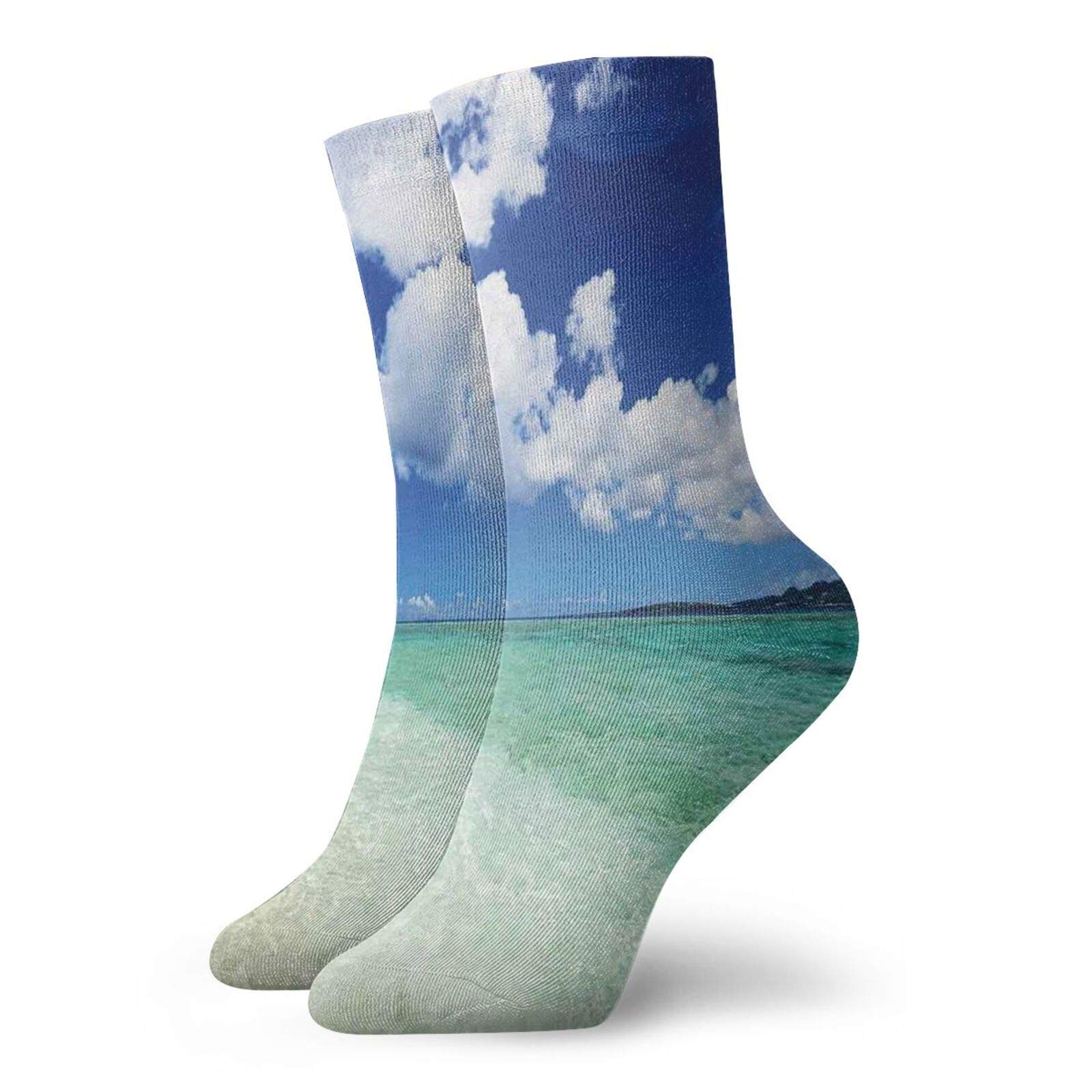 GULTMEEFunky Colorful Cushion Sport Socks,Athletic Cushioned Running Performance Crew Socks For Men/Women