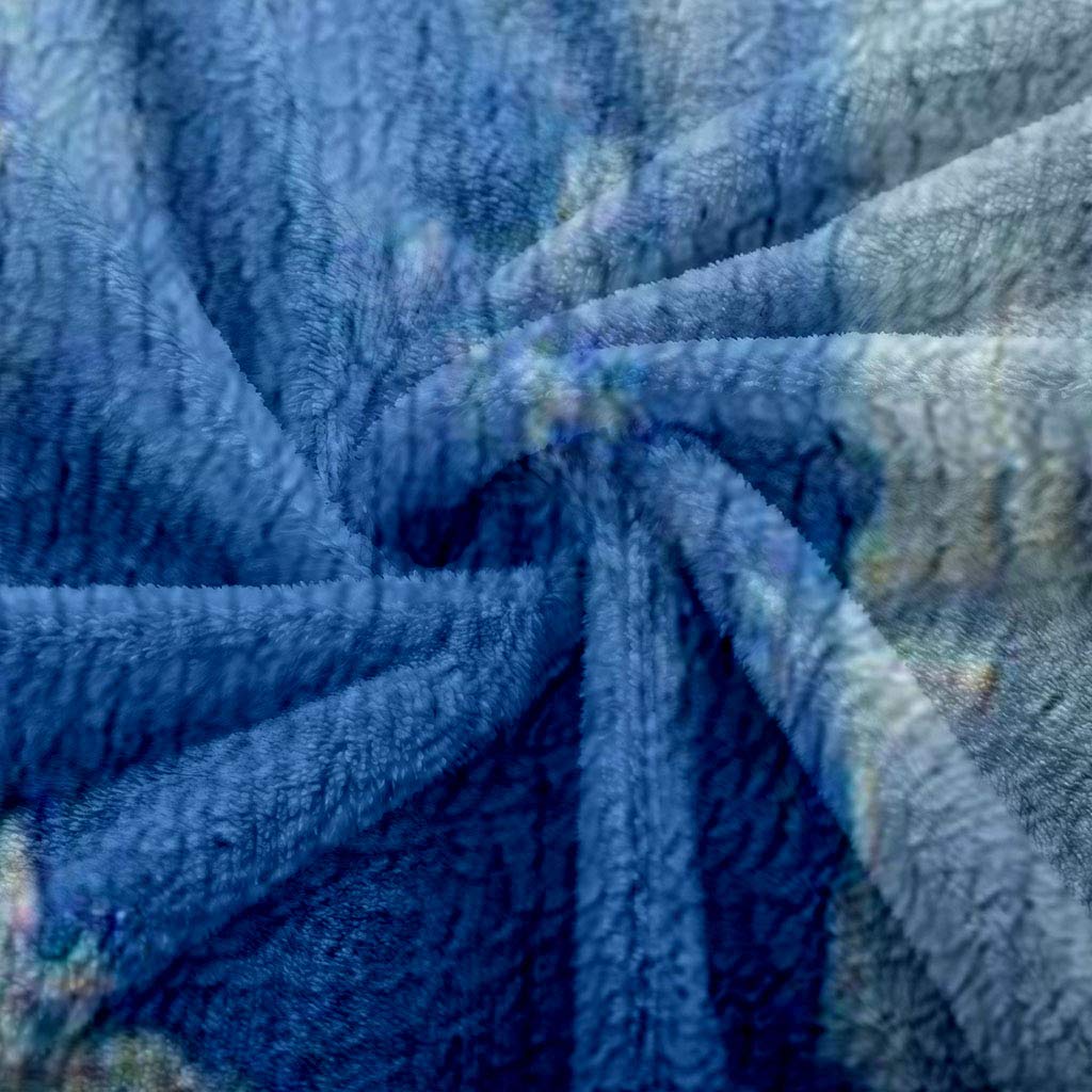 Manta De Franela De Microfibra 180X220Cm Manta De Felpa Suave Para Sofá Cama 3D Paisaje De Cielo Azul Y Nubes Blancas Impresión Patrón Manta Polar Invierno Gruesa Y Esponjosa Caliente Transpirable