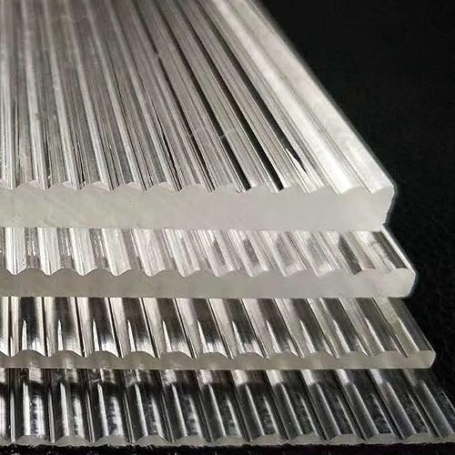 Miniatura 2 de Plexiglass Perpex 1/8' acrílico rayado tablero de onda, 12in PMMA/acrílico raya raya hoja