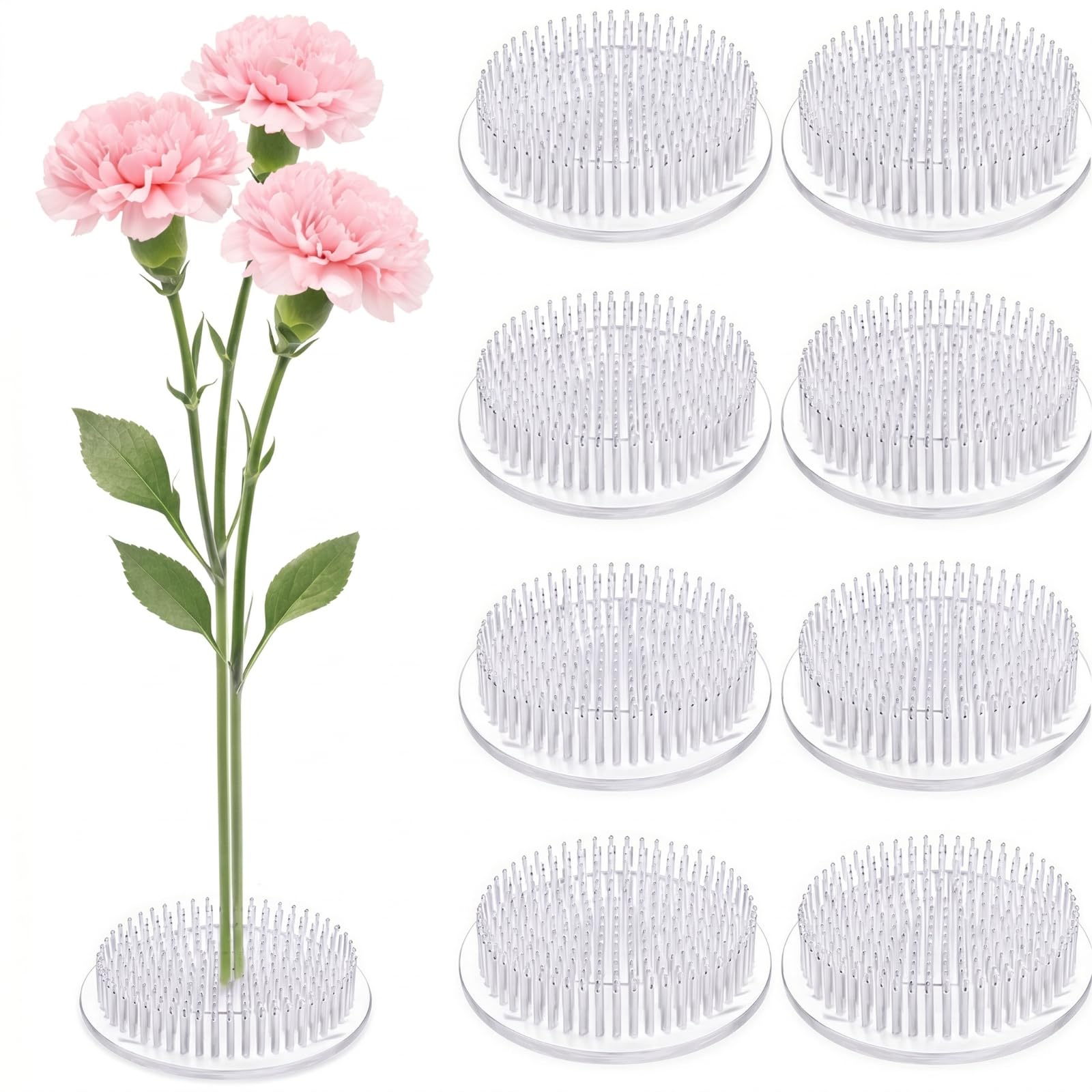 Waydress 8-Pack Plastic Flower Frogs
