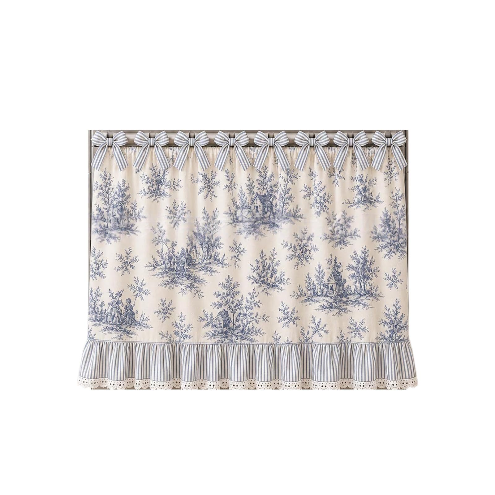 PANGBOER Polyester Kitchen Appliance Cover Over Skirt Curtain with Bowtie Closure and Rural Pattern for Home Decoration Stove Skirt Curtain