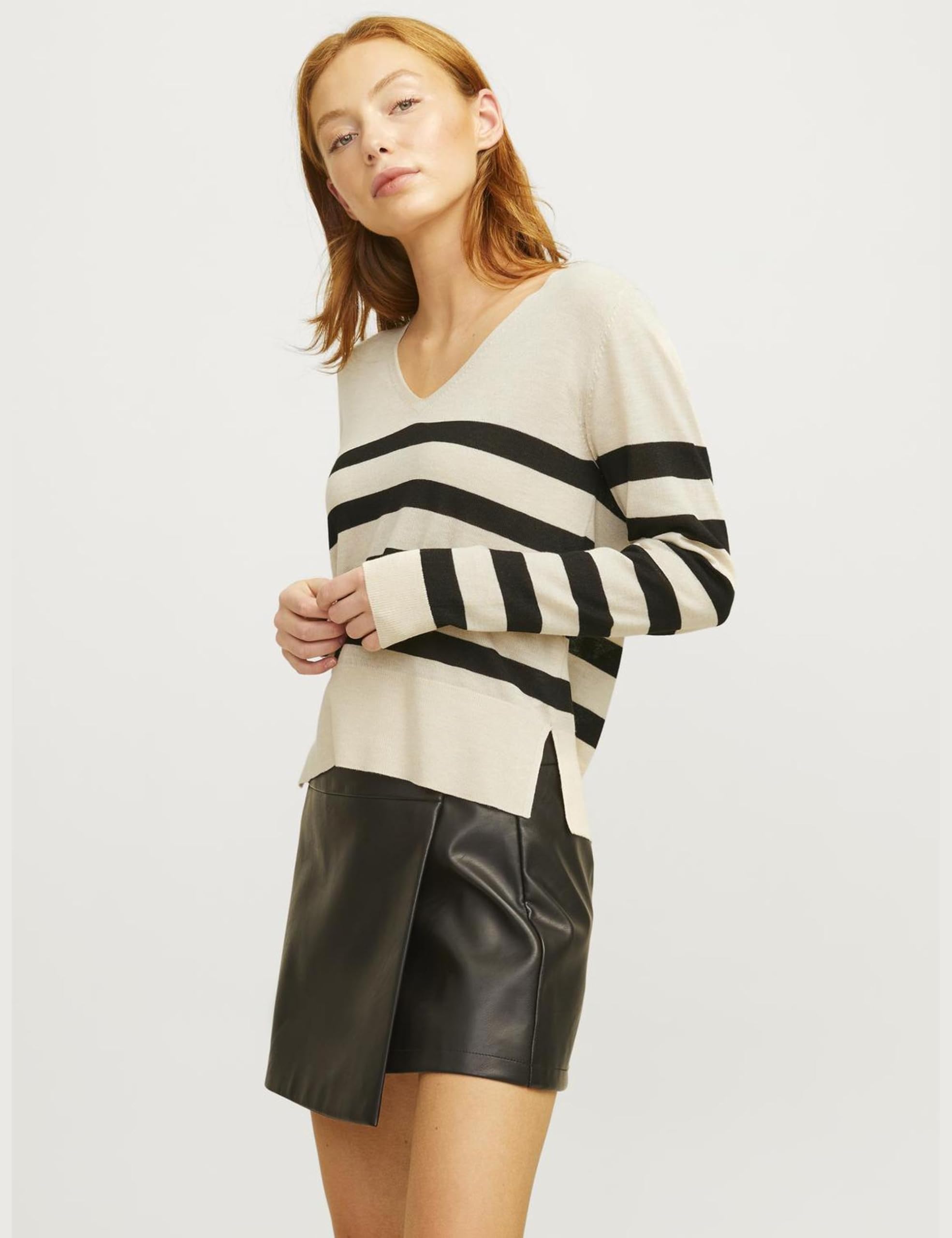 JJXX Jxathena V-Neck Knit Noos Jersey de Punto Mujer (Pack de 1)