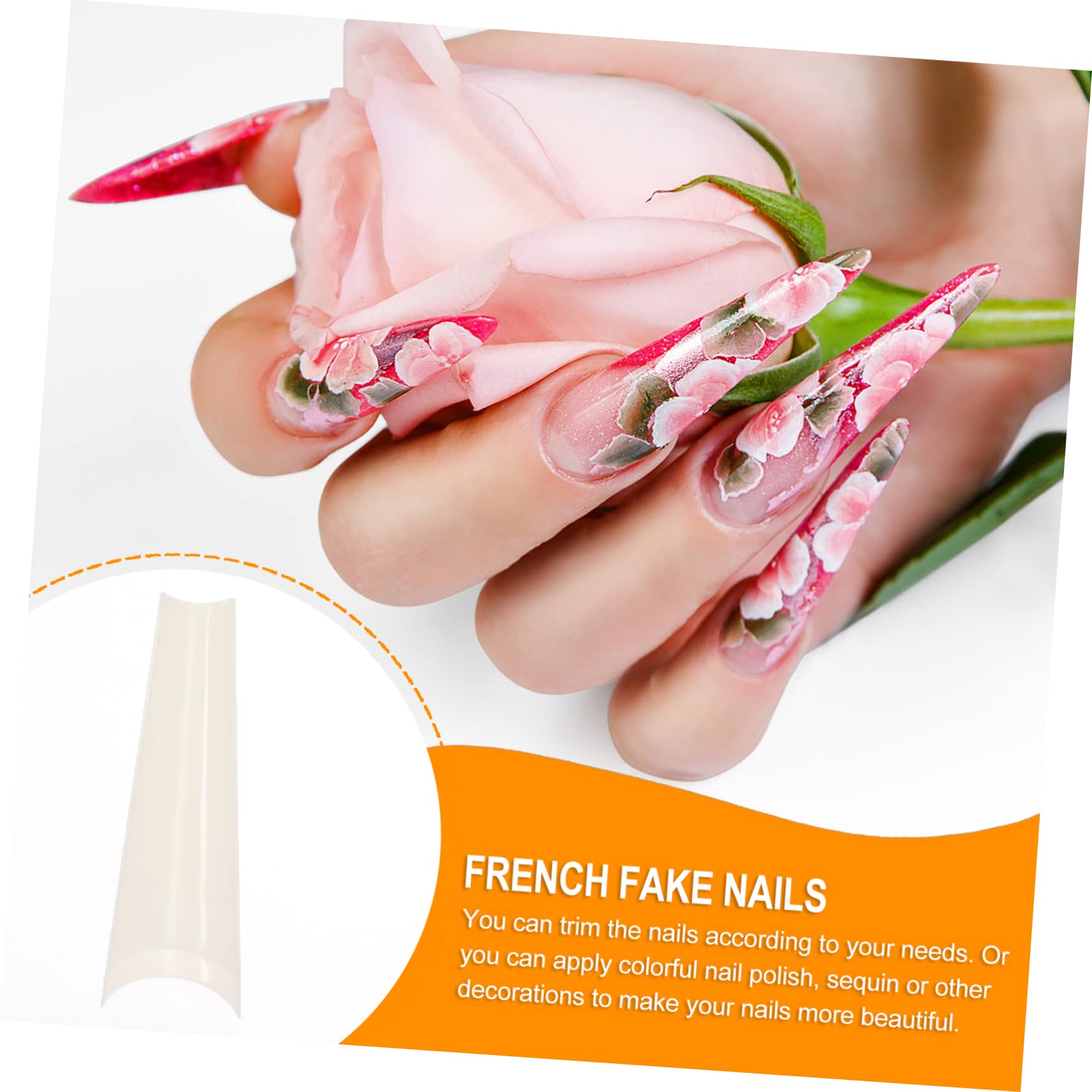 FRCOLOR 1500pezzi French Style Fake Nail Tips Per Unghie Artificiale Facili Applicare Per Nail Manicure