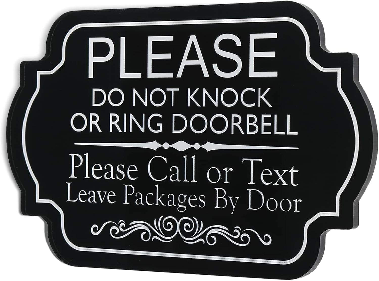 Please Do Not Knock or Ring Doorbell Sign for Home Modern