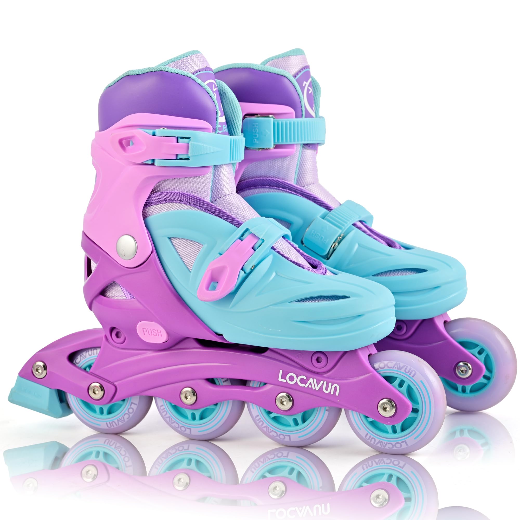 Inline Skates,4 Tailles réglables avec Roues en PU 82A, Patins en Ligne pour Enfants pour Une Utilisation intérieure et extérieure