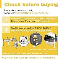 Vista 3 de Abridor de puerta de garaje para LiftMaster 891LM 893LM, Chamberlain 950ESTD 953ESTD, comparable con seguridad 2.0+ botón de aprendizaje amarillo