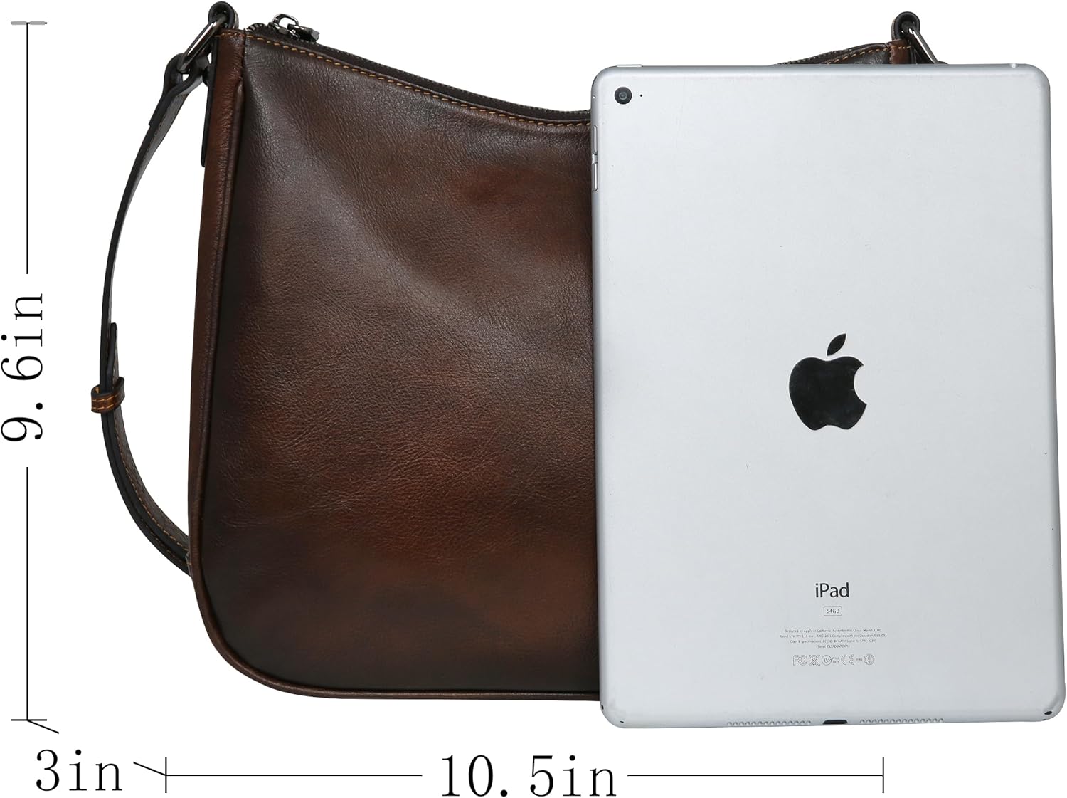 Iswee Leather Crossbody Bag for Women Purses and Handbags Adjustable Shoulder Purse Pocketbooks Travel Hobo Work Tote Daily - Image 3