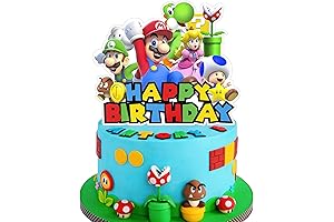Mario Birthday Party Super Mario Cake Topper Decorations