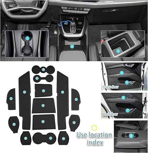 Miniatura 9 de SHAOHAO Alfombrillas para ranura de puerta para Mazda CX-50 2024, alfombrillas antipolvo para Mazda CX-50 2023 2024, 2023 2024 CX-50, insertos para