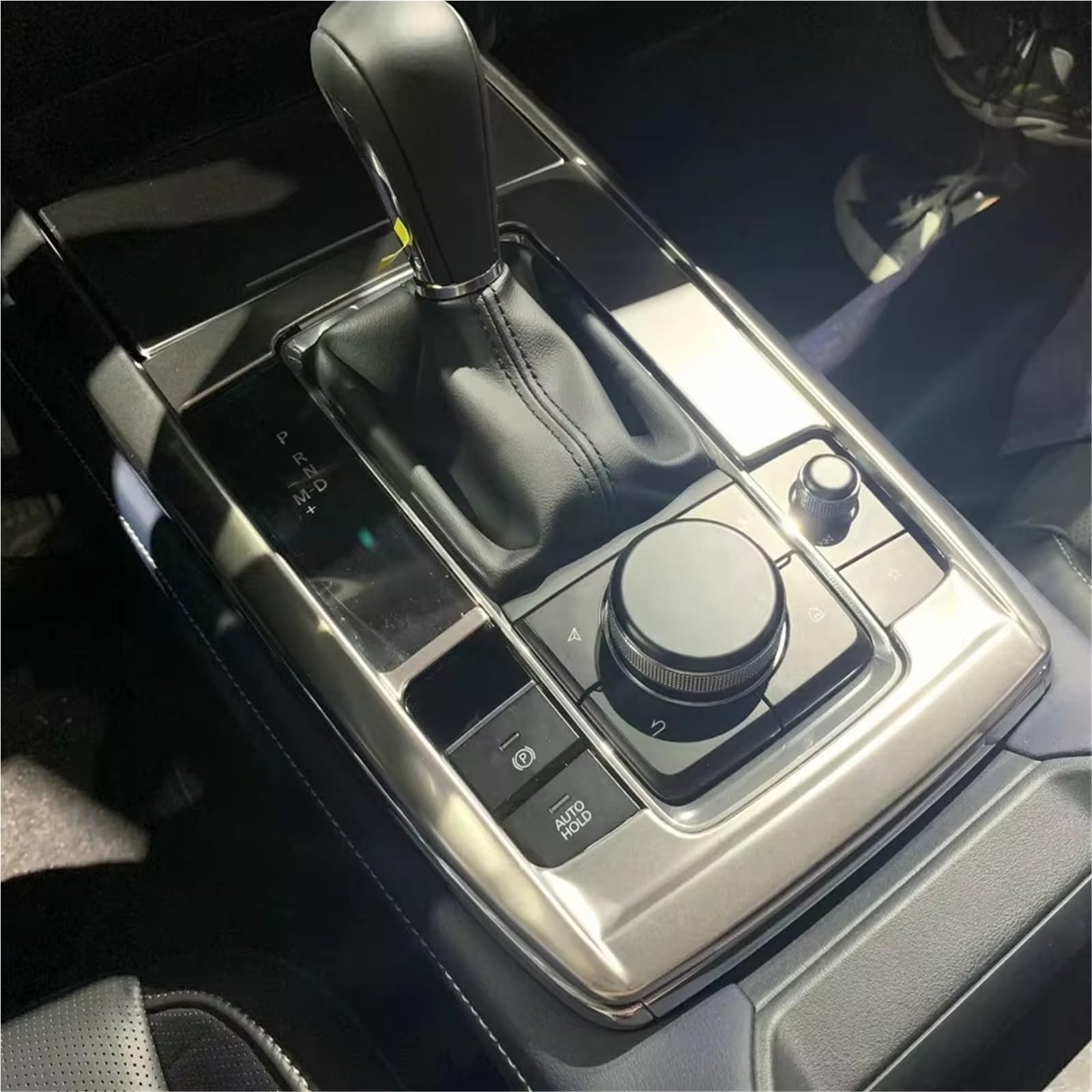 Car Interieur Dekor Edelstahl Schwarz Konsole Getriebe Panel Rahmen Konsole Getriebe Shift Panel Abdeckung Trim Für Mazda Für Cx-30 Cx30 2020-2022 2023 Car Interieur Verkleidung(Steel Silver LHD)